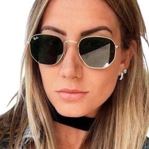 RAY-BAN HEXAGONAL Gold Sunglasses